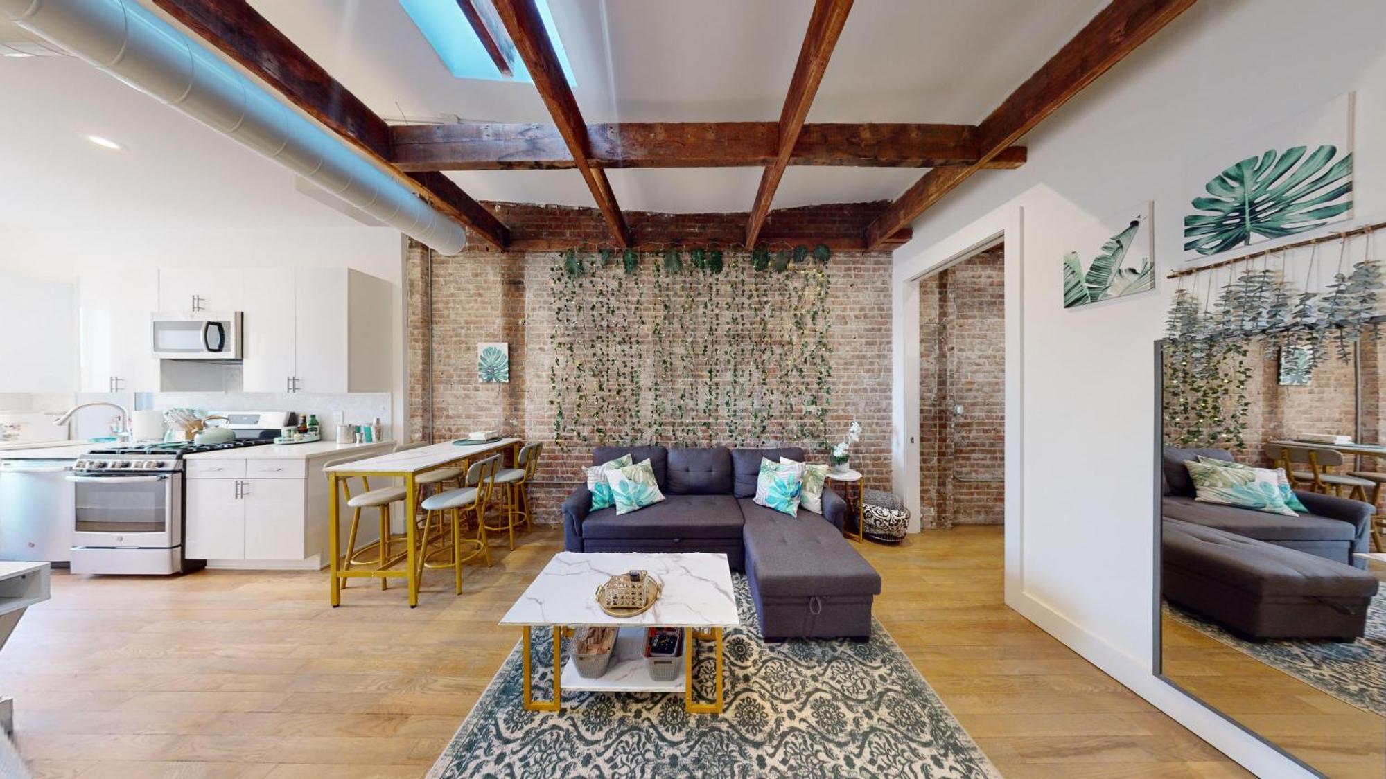 Chic Penthouse 15 Minutes From Nyc - Bus Stop At Doorstep 霍博肯 外观 照片